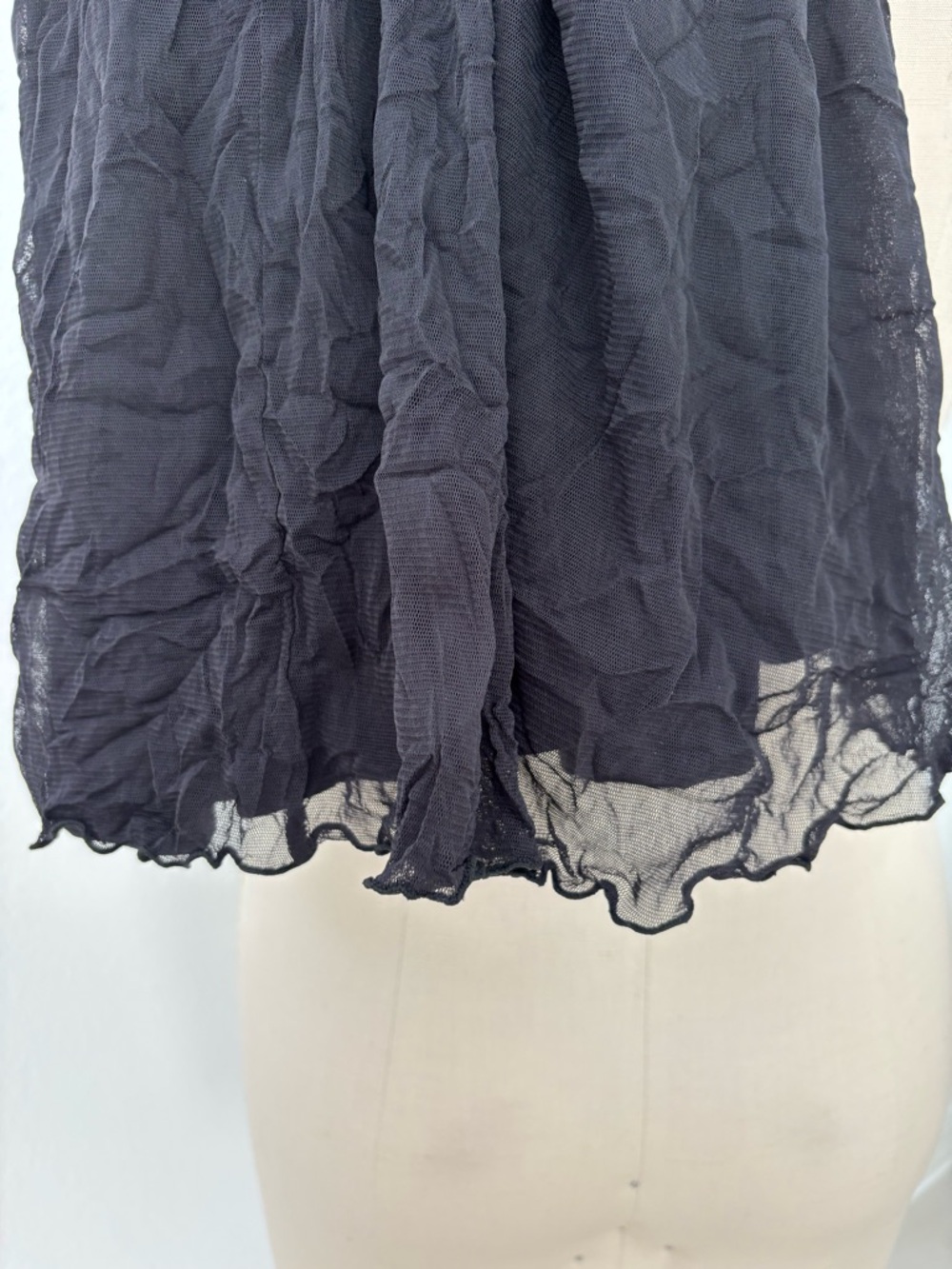 LIV By Habitat Black Crinkle Mesh Sleeveless Tank Dress NWOT Relaxed Lagenlook M - Picture 4 of 9